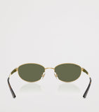 Ray-Ban RB3774D metal oval sunglasses gold-tone, imported from the UK