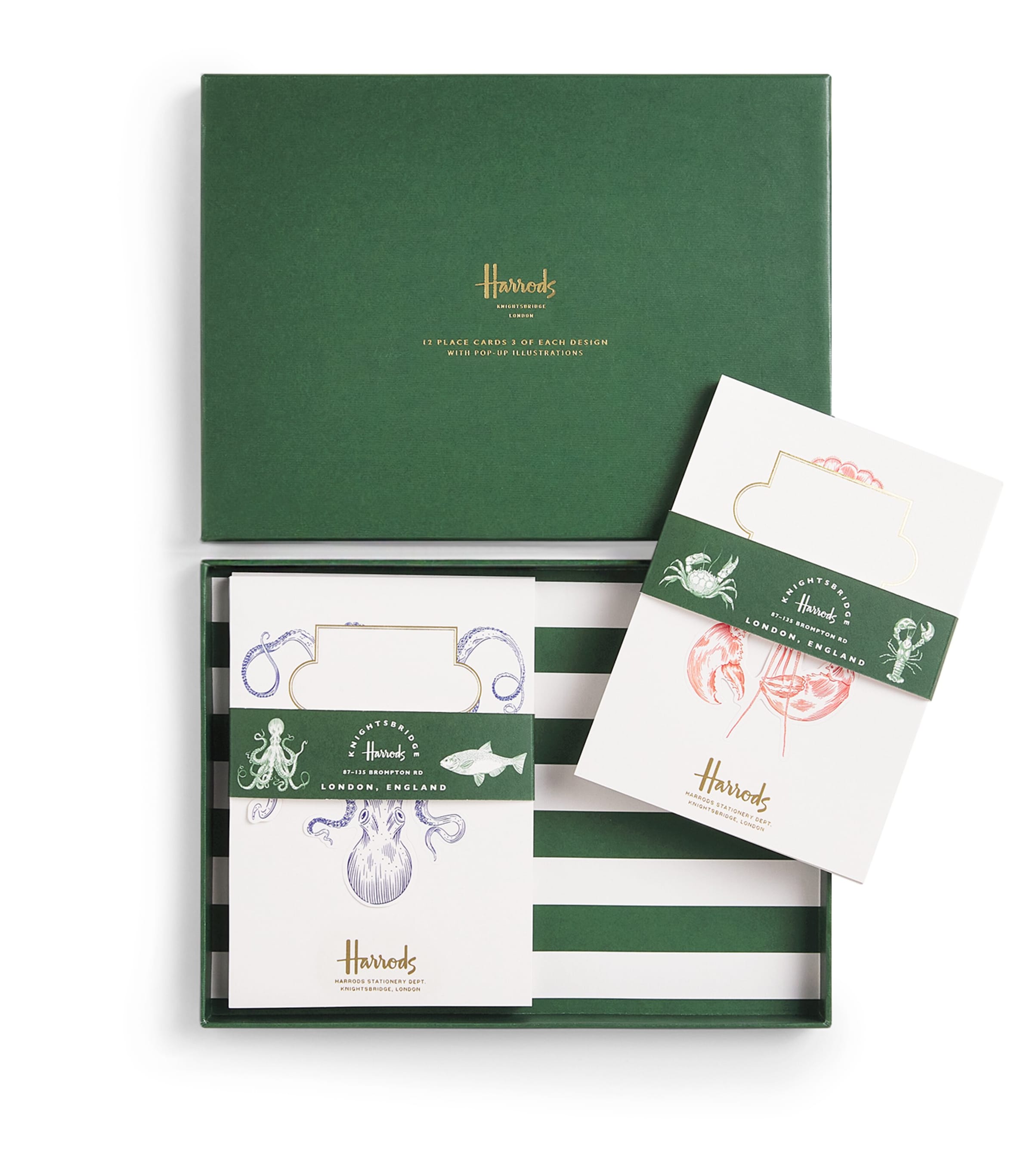 Harrods character place cards set of 12, UK version
