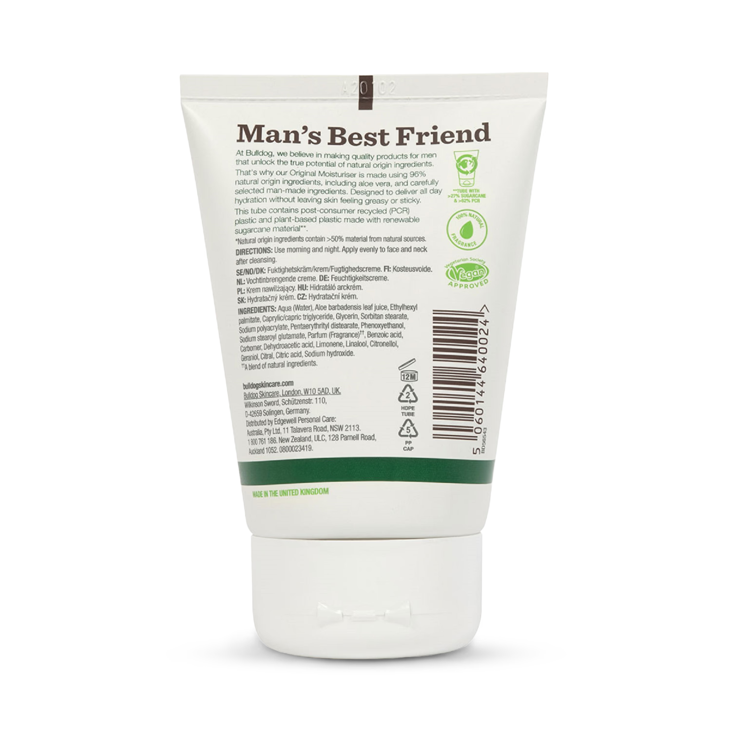 Bulldog Original Moisturiser 100ml - British product