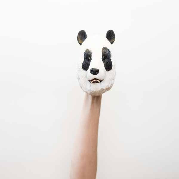 Wild Thingz Panda hand puppet, UK version