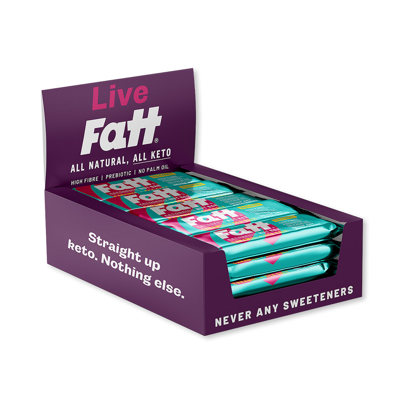 Fatt caramel sea salt bars 20 pack 30g each - British product