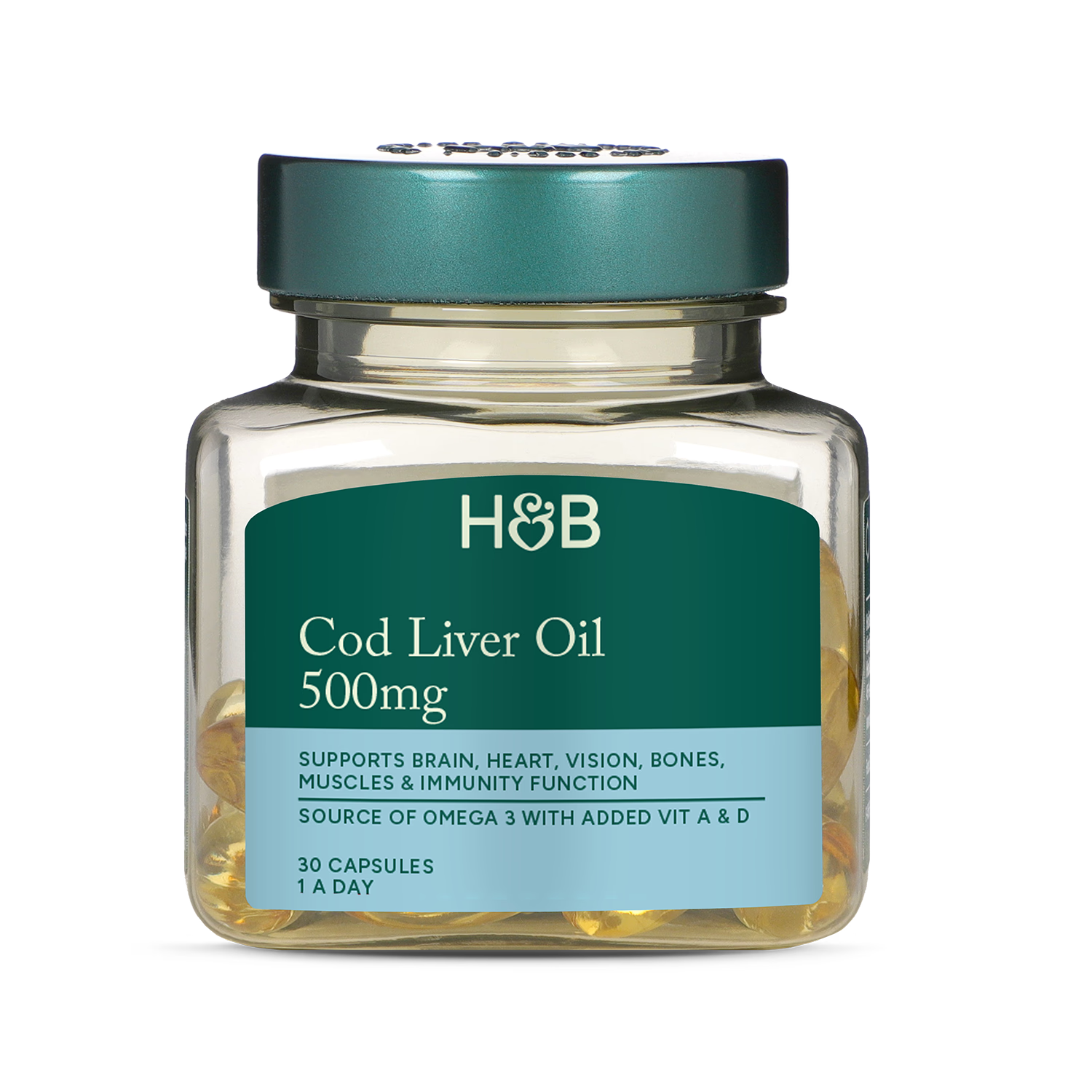 Holland & Barrett pure cod oil 500mg 30, imported from the UK