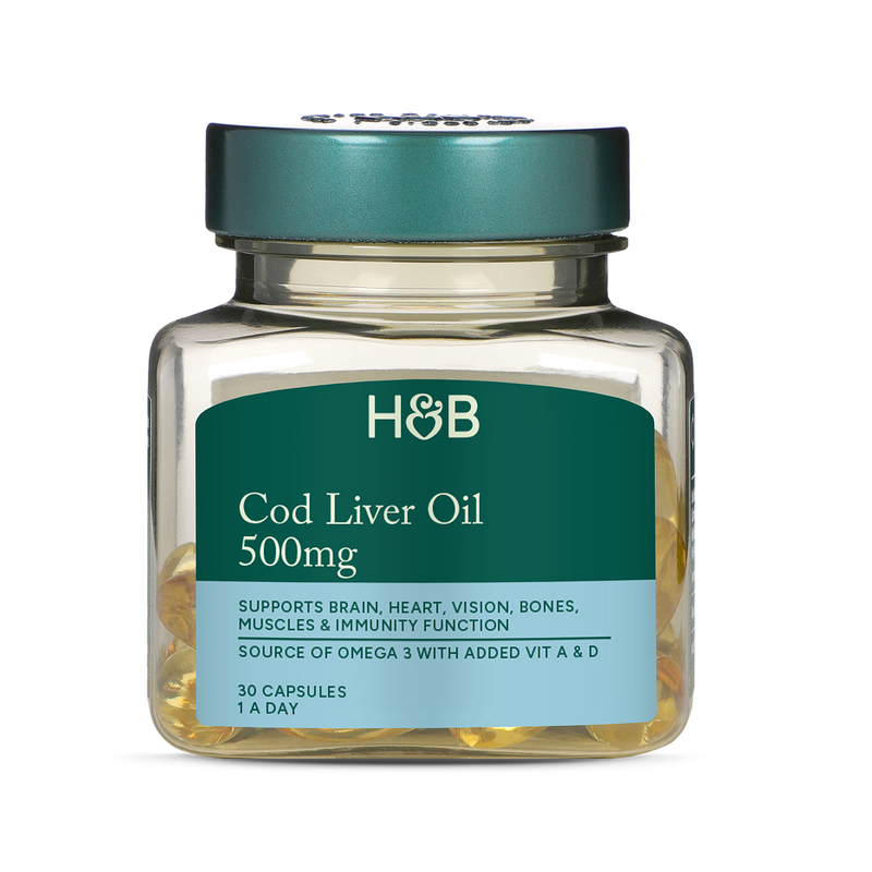 Holland & Barrett pure cod oil 500mg 30, imported from the UK