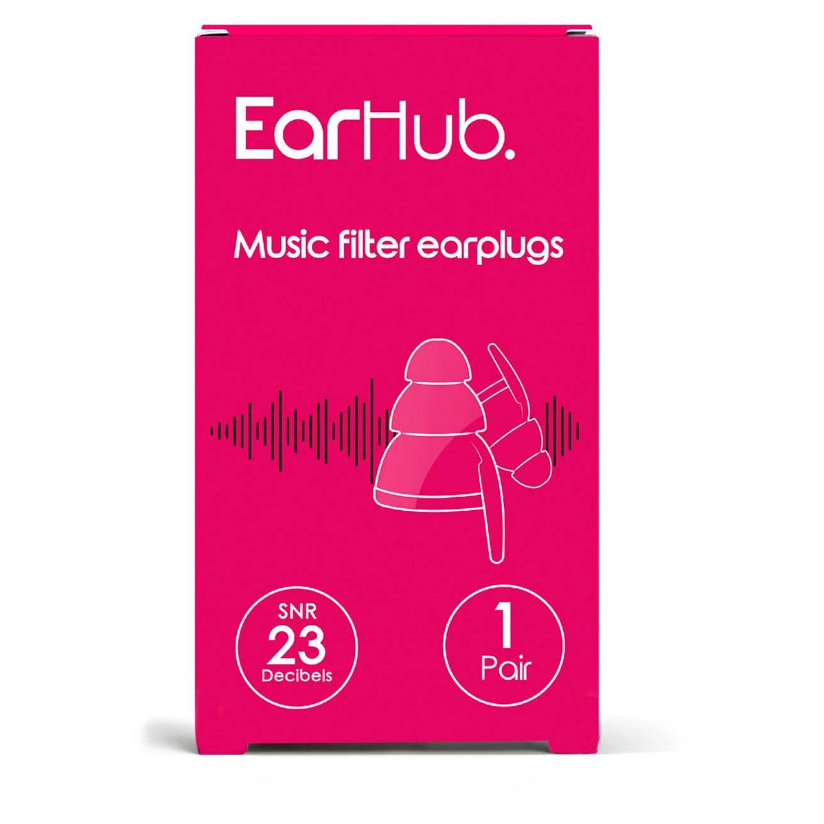 EarHub Music Filter Earplugs 1 Pair First Aid Boots   