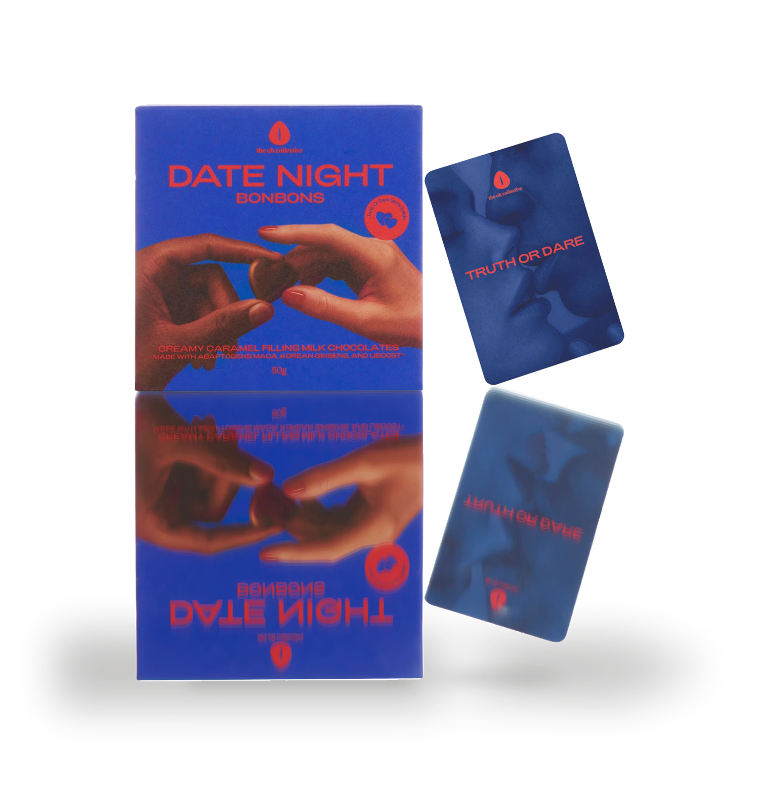 The Oh Collective date night bonbons milk chocolate 50g, imported from the UK