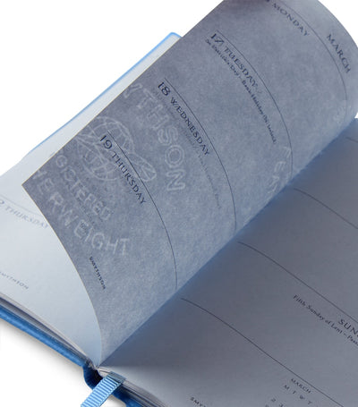Harrods 2026 Weekly Diary in Panama Leather with Slip Pocket and Pencil, 14cm x 9cm- Buy online at McGrocer