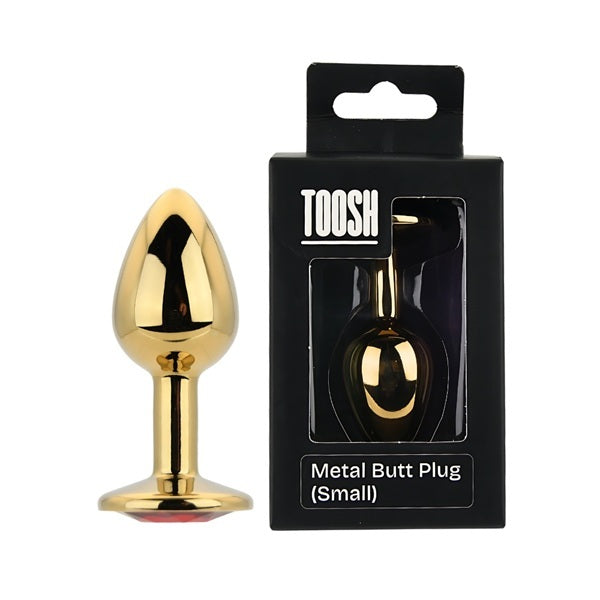Loving Joy Toosh small metal butt plug red stone (British brand)