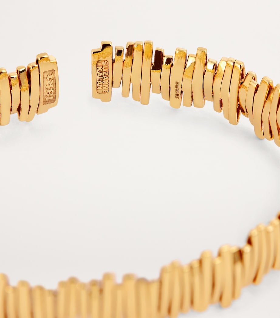 Suzanne Kalan yellow gold jagged bangle, imported from the UK