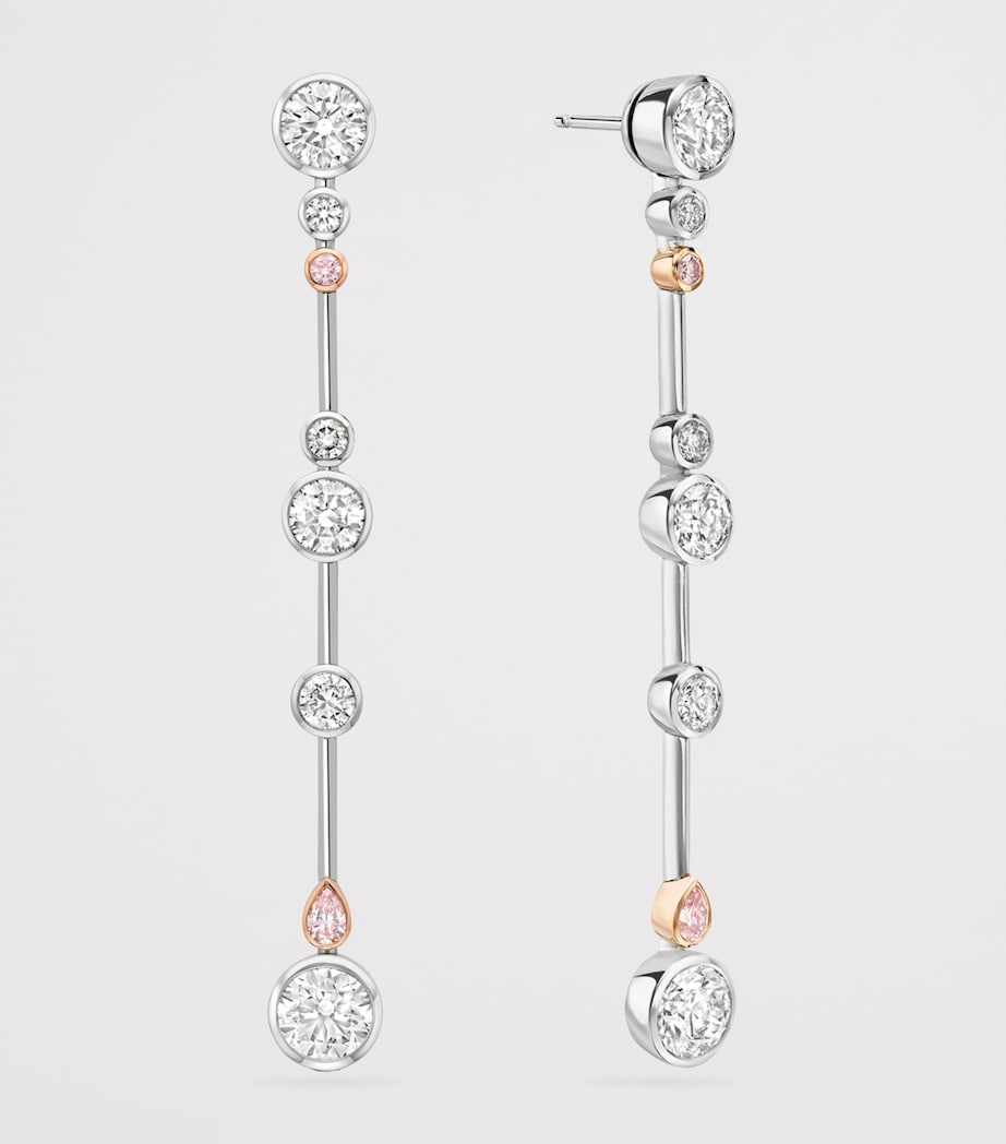 Boodles Raindance earrings platinum rose gold diamond, UK version