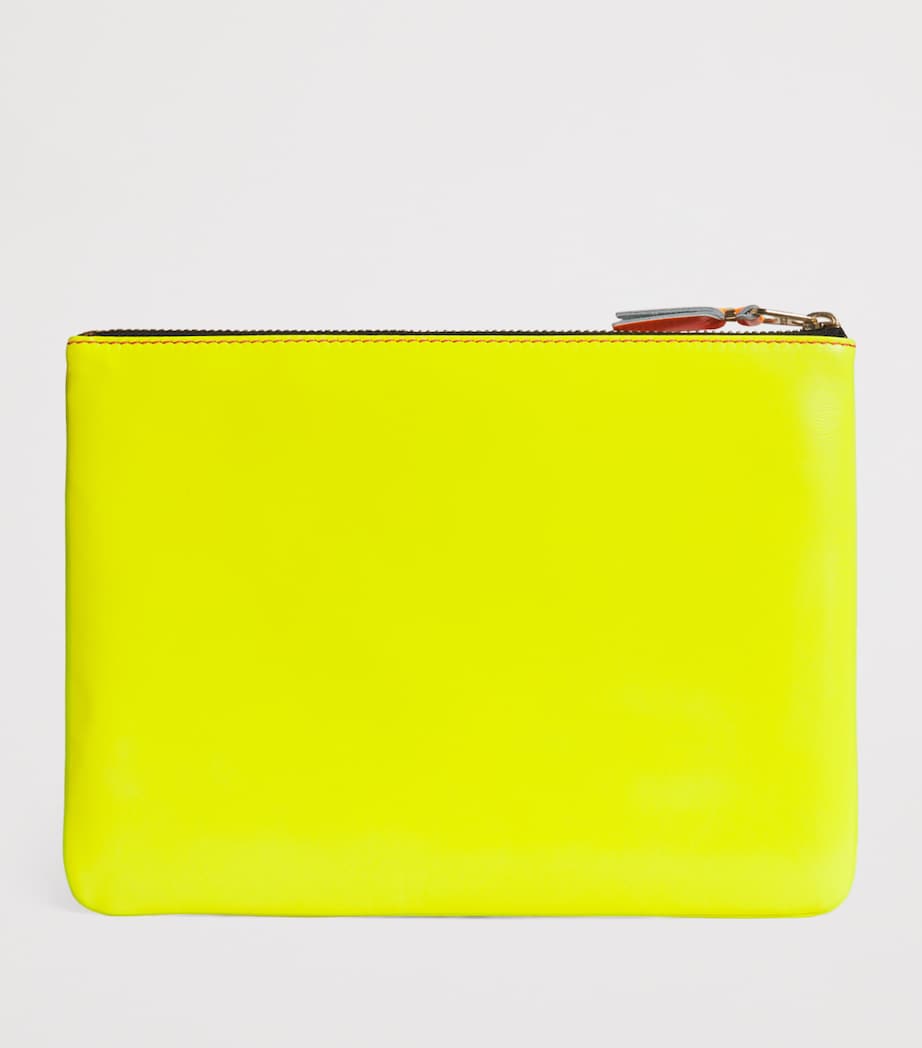Comme des Garçons Super Fluo large leather pouch - British product