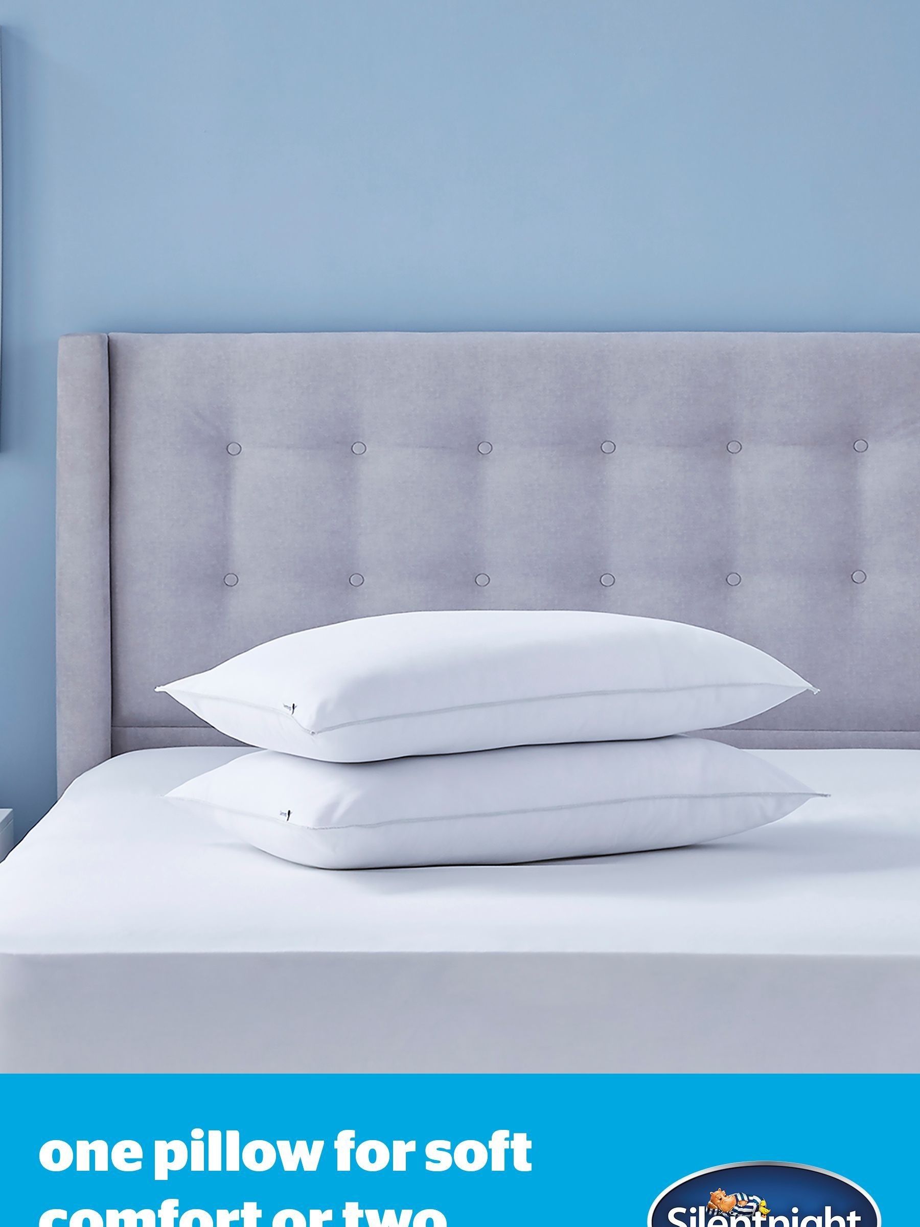 Silentnight Medium Superwash Pillows 2 Pack (British brand)