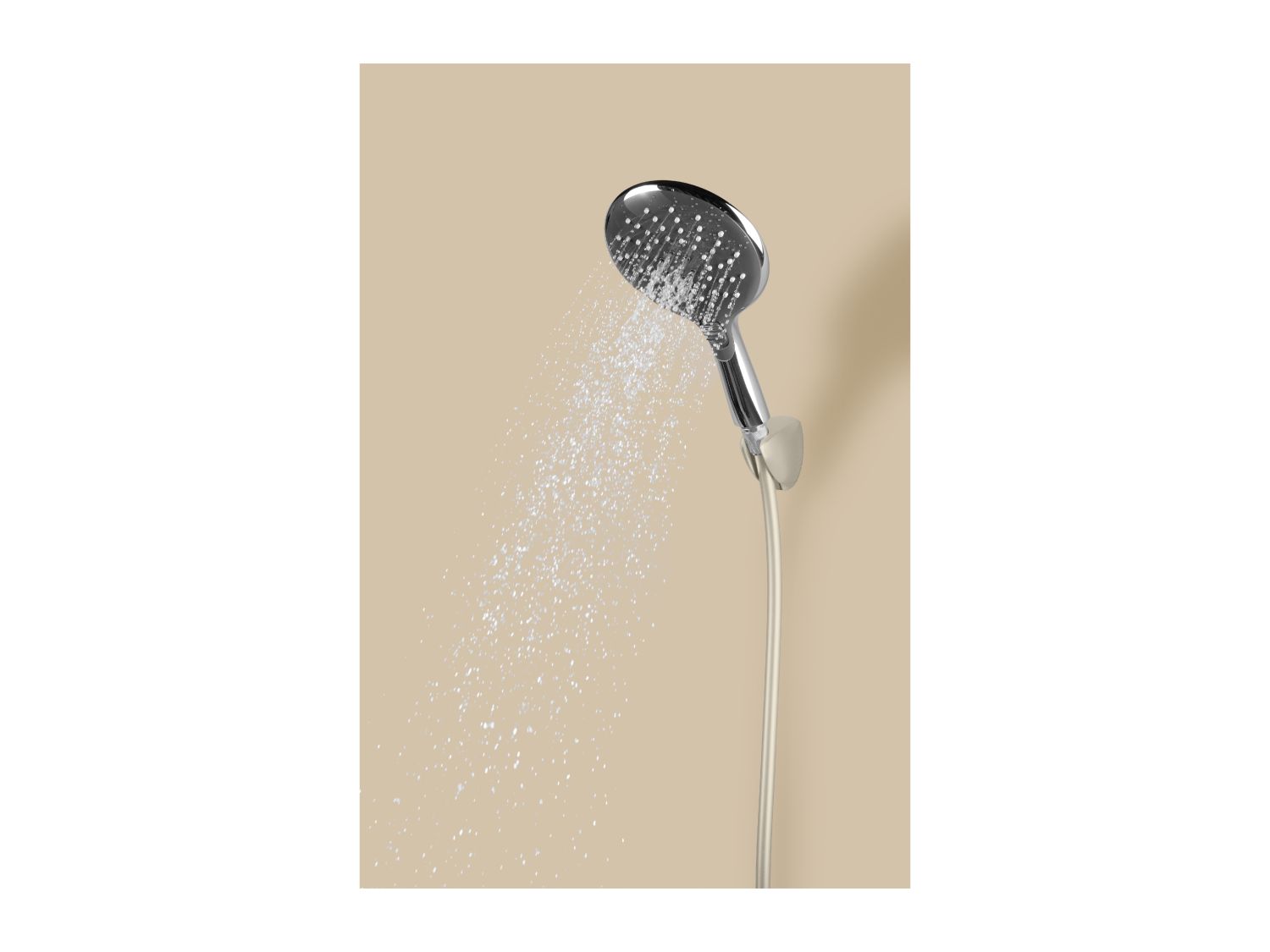 Grey multi-functional shower head 15cm (British brand)