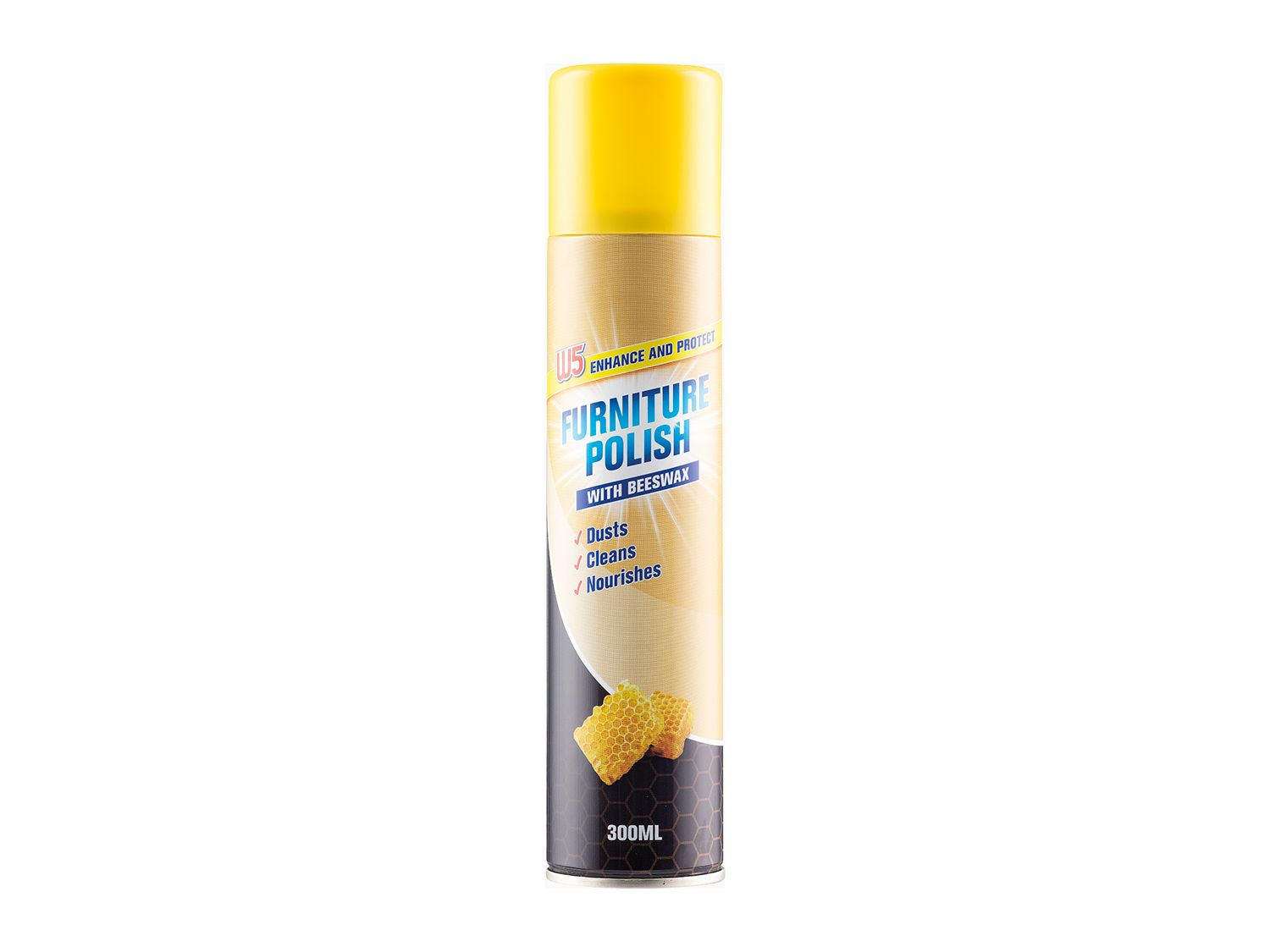 W5 furniture polish assorted with multi-surface and beeswax options, UK version