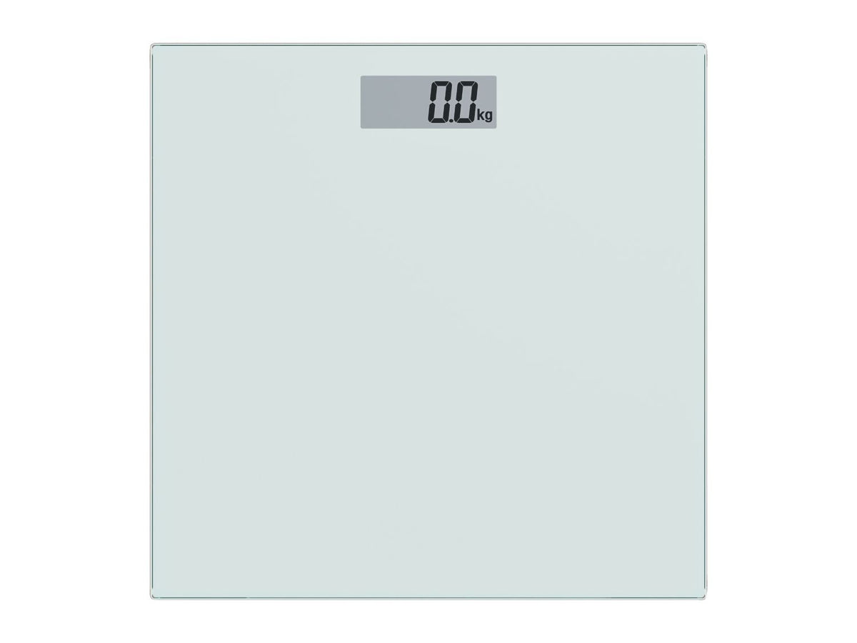White bathroom scales with 180kg capacity (British brand)