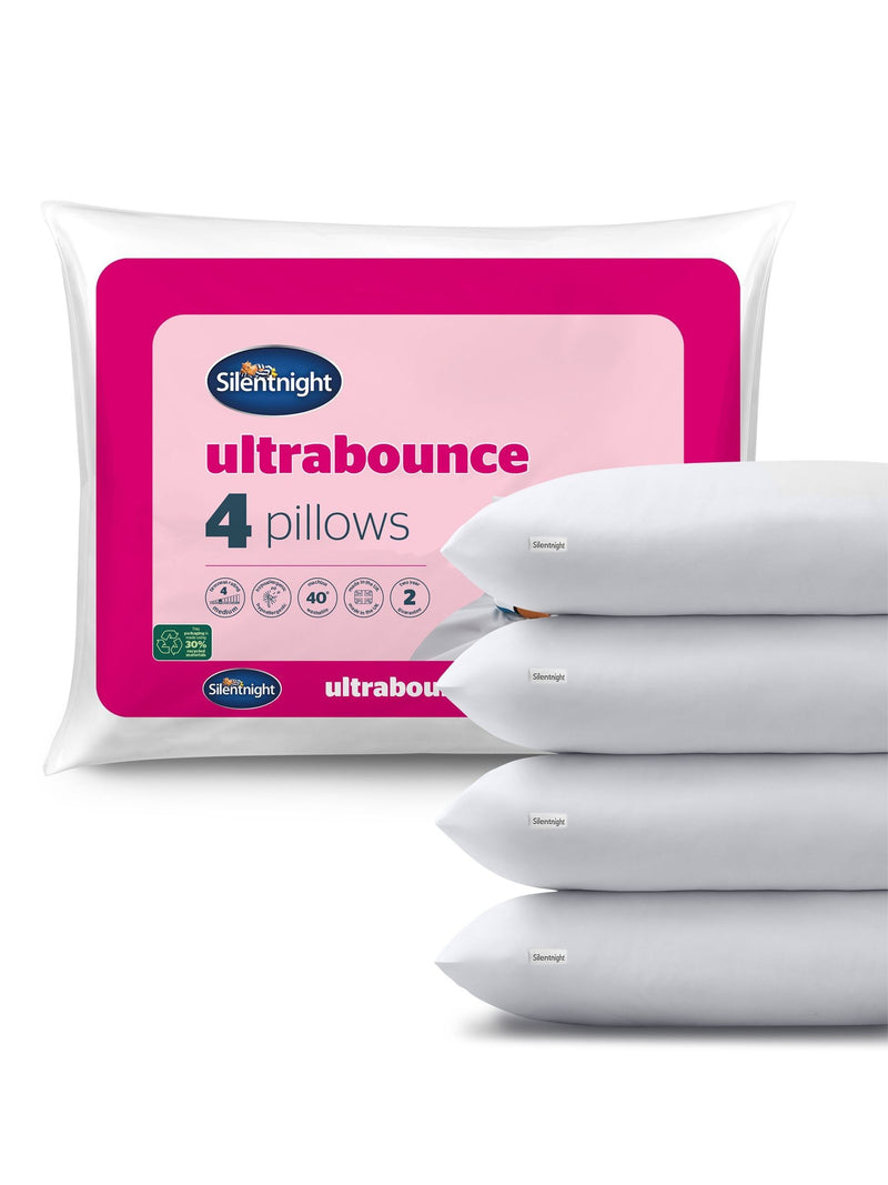 Silentnight Medium Ultrabounce pillows 4 pack (British brand)