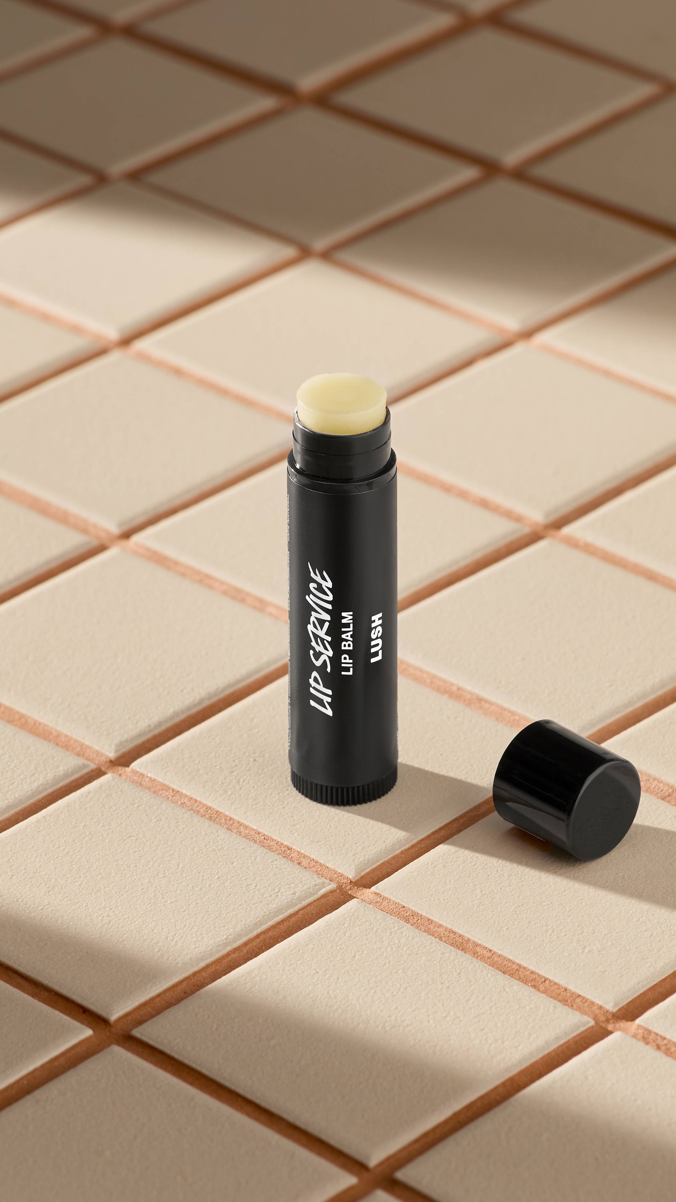 Lush Lip Service lip balm, imported from the UK