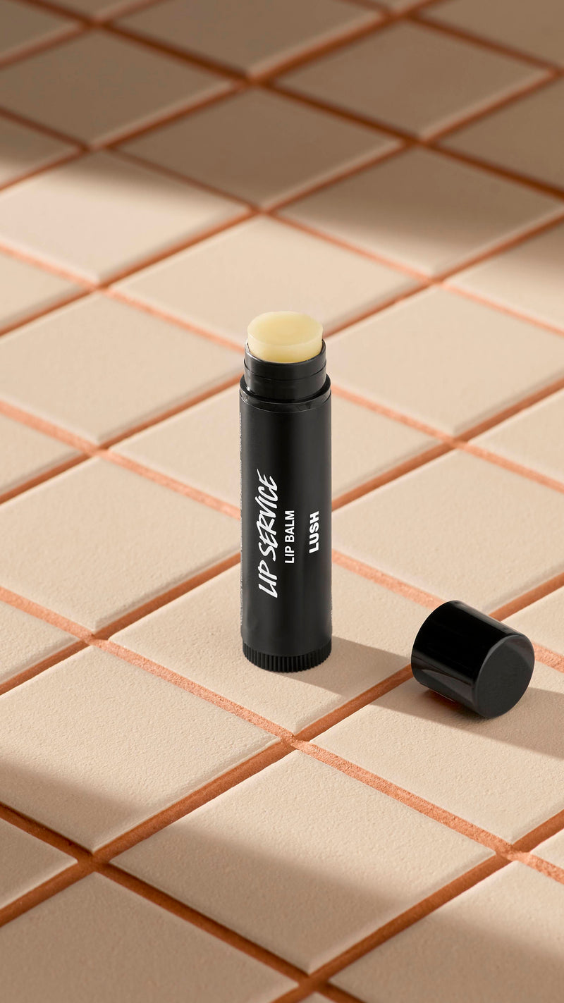 Lush Lip Service lip balm, imported from the UK