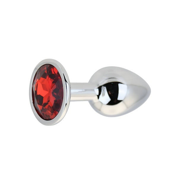 Loving Joy Toosh small metal butt plug red stone (British brand)