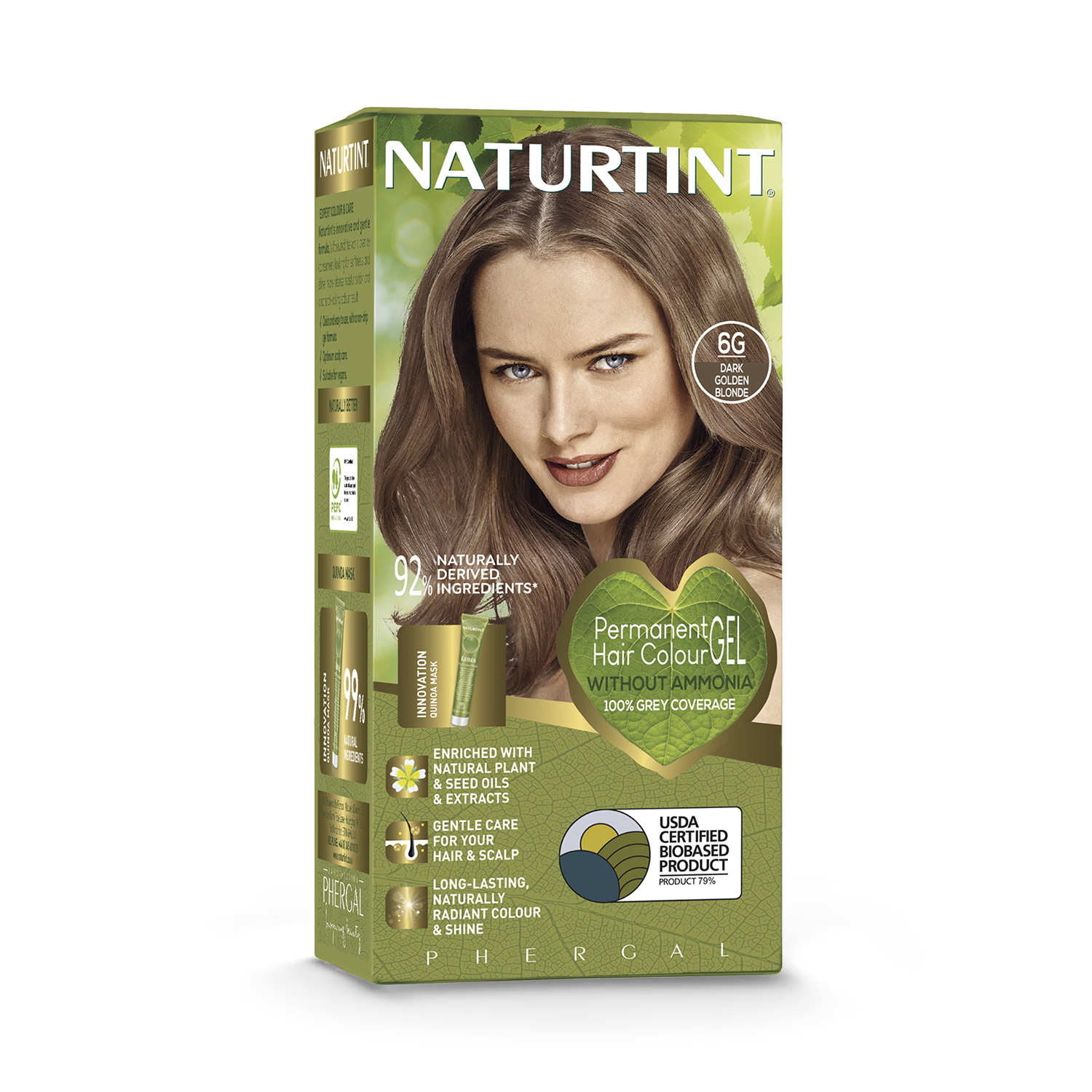 Naturtint permanent hair colour 6G dark golden blonde box (British brand)