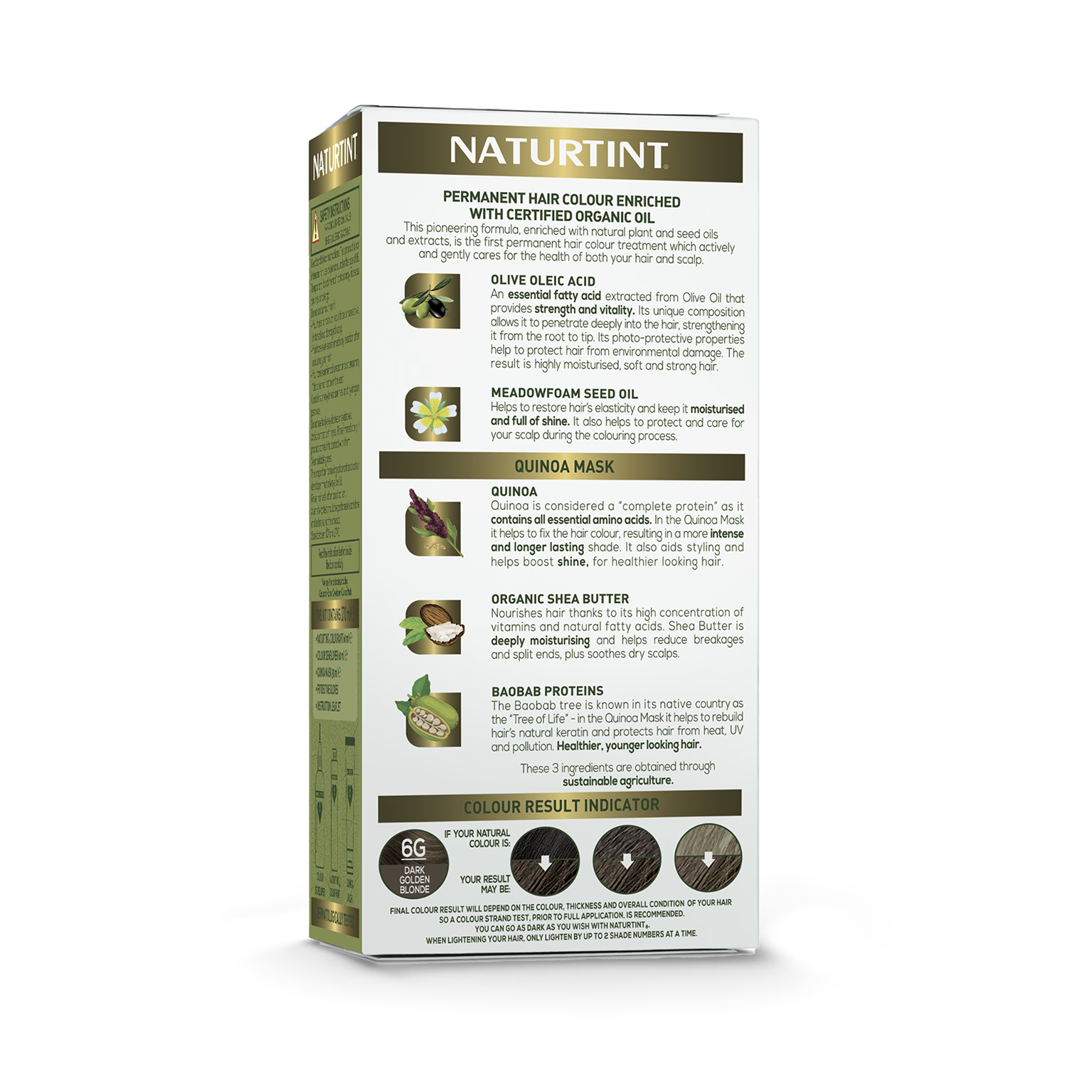 Naturtint permanent hair colour 6G dark golden blonde box (British brand)