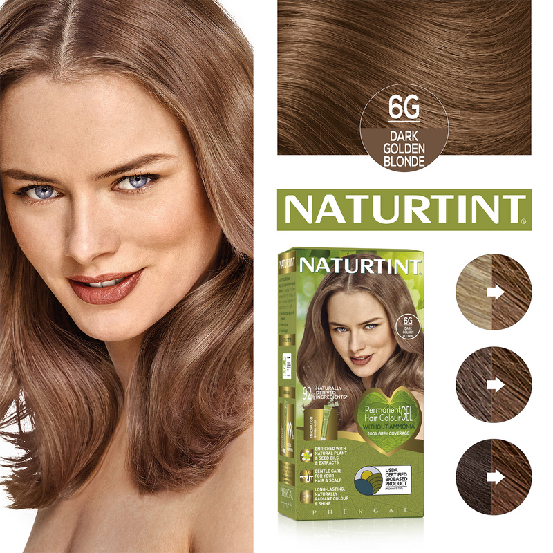 Naturtint permanent hair colour 6G dark golden blonde box (British brand)