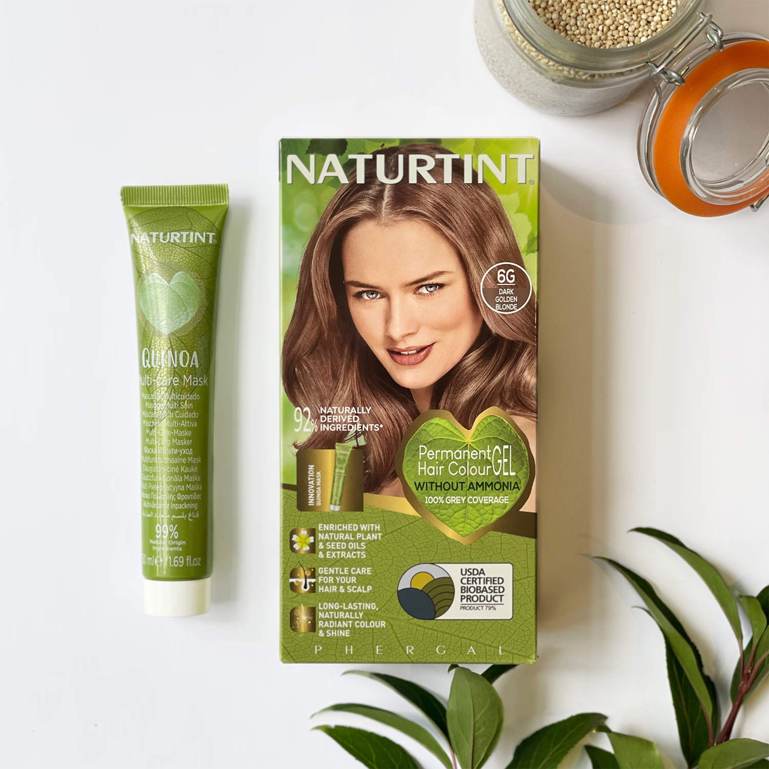 Naturtint permanent hair colour 6G dark golden blonde box (British brand)