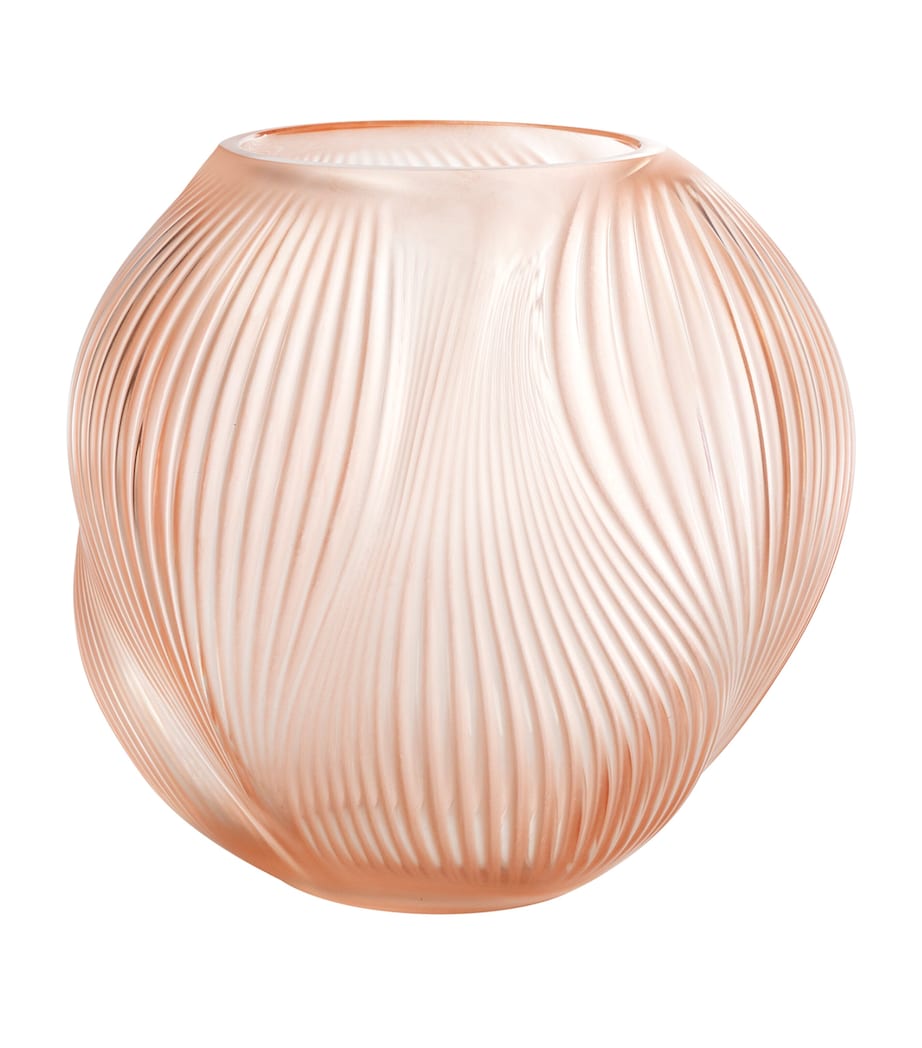 Lalique Alizé crystal vase 17cm (British brand)
