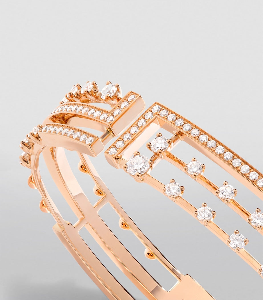 MARLI New York small rose gold diamond bangle - British product