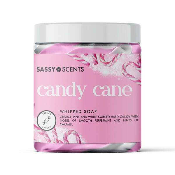 Sassy Scents Candy Cane Whipped Soap 115g - British product