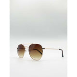 SVNX Doppelsteg Sonnenbrille mit Metallrahmen, UK-Version