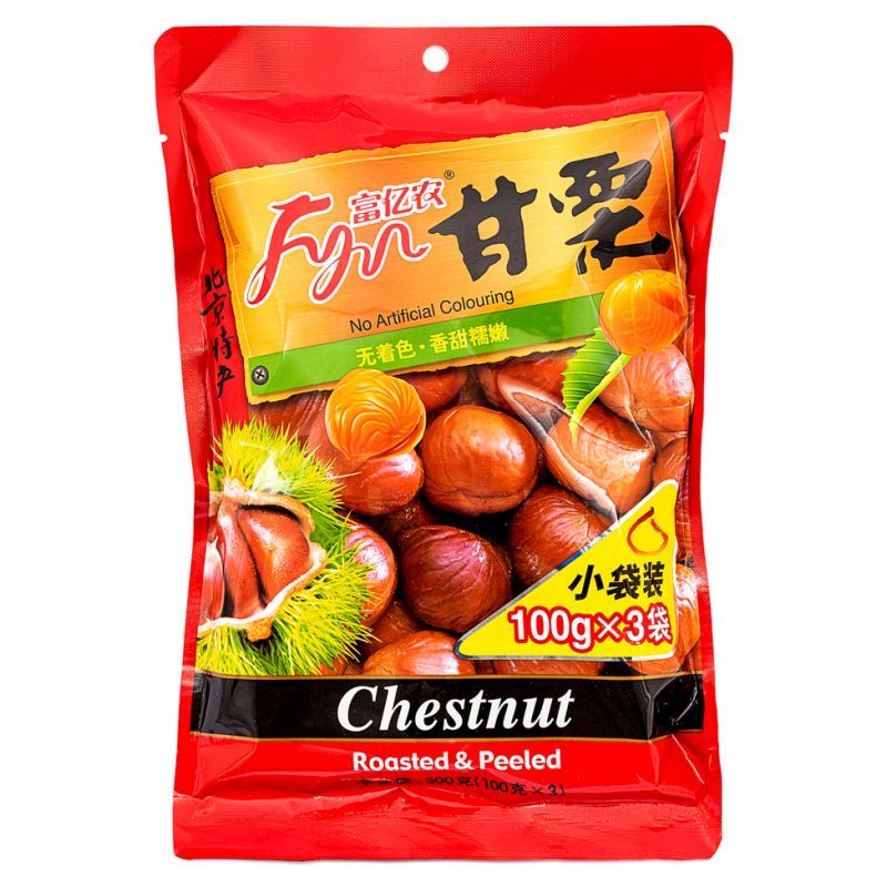 Fuyinong roasted and peeled chestnuts 300g (British brand)