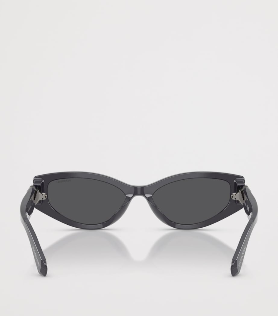 Swarovski cat eye acetate sunglasses with crystal embellishments, UK version