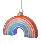 Hand-Painted Glass Rainbow Tree Ornament 6x8x2cm