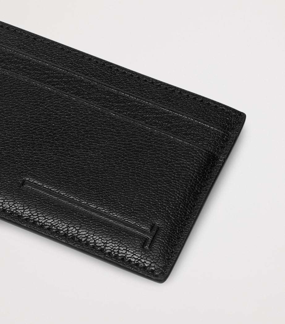 Tom Ford leather card holder with embossed T design, imported from the UK