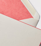 Smythson 10-piece correspondence cards and envelopes set with candy pink borders (British brand)