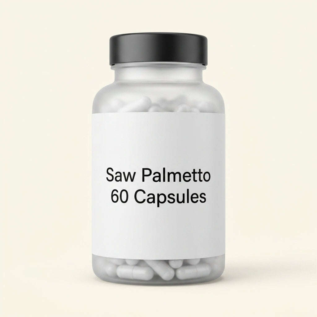 Holland & Barrett Saw Palmetto capsules 60 count, imported from the UK