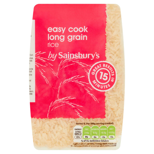 Sainsbury's Easy Cook Long Grain White Rice 500g rice Sainsburys   