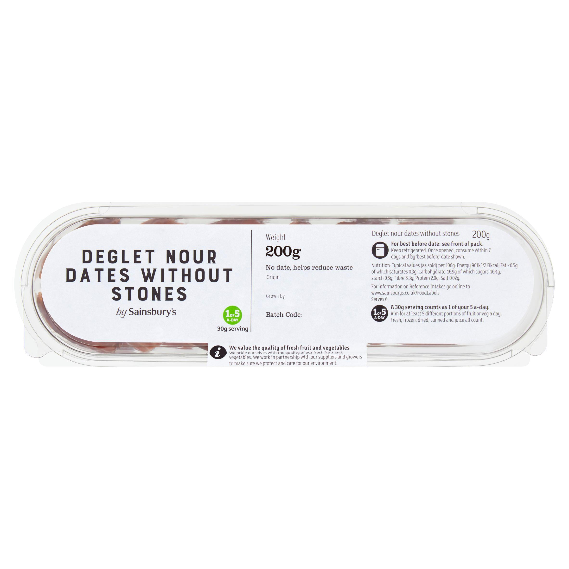 Sainsbury's Deglet Nour Dates 200g GOODS Sainsburys   