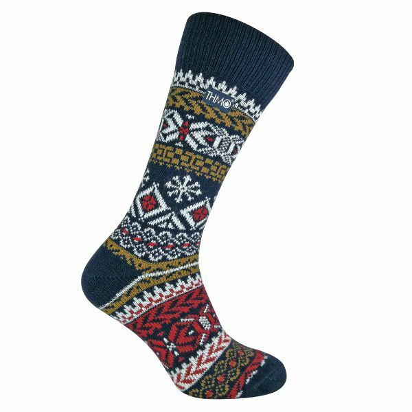 THMO Mens Vintage Thermal Wool Blend Socks 6-11 UK