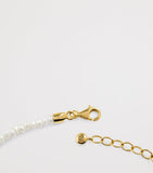 Monica Vinader mini gold vermeil pearl heart necklace, imported from the UK