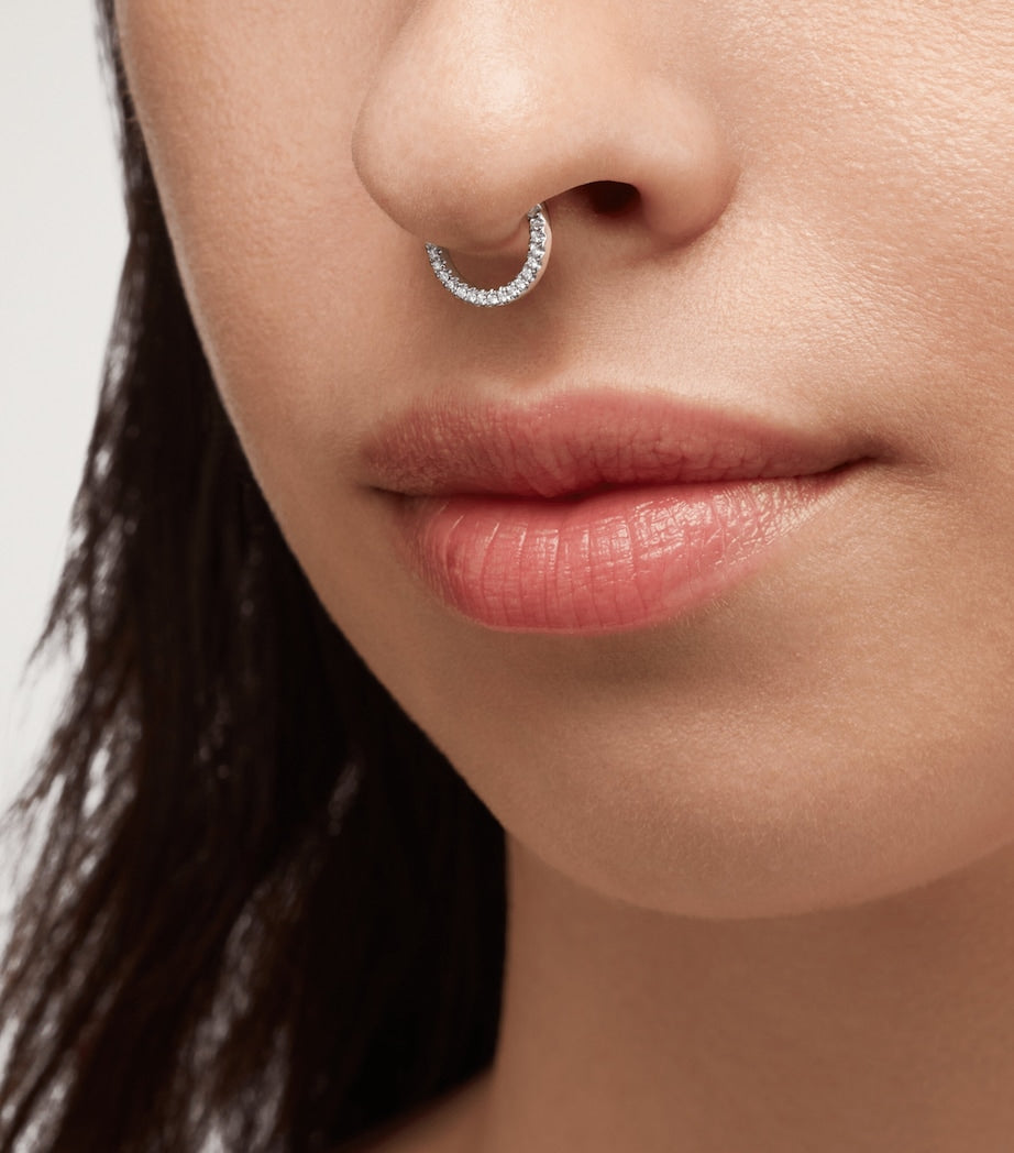 Maria Tash diamond eternity hoop earring 9.5mm - British product