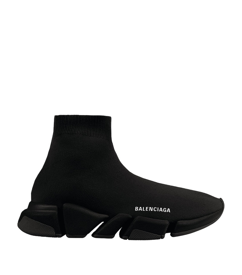 Knitted Sneakers with Ergonomic Sole and Lace-Up Fastening