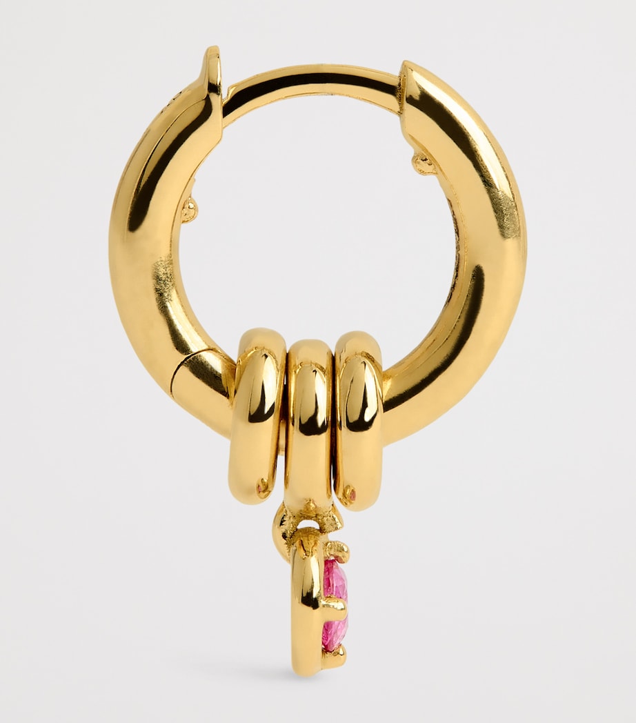 Spinelli Kilcollin Zahra hoop earrings 18kt gold pink sapphire, UK version