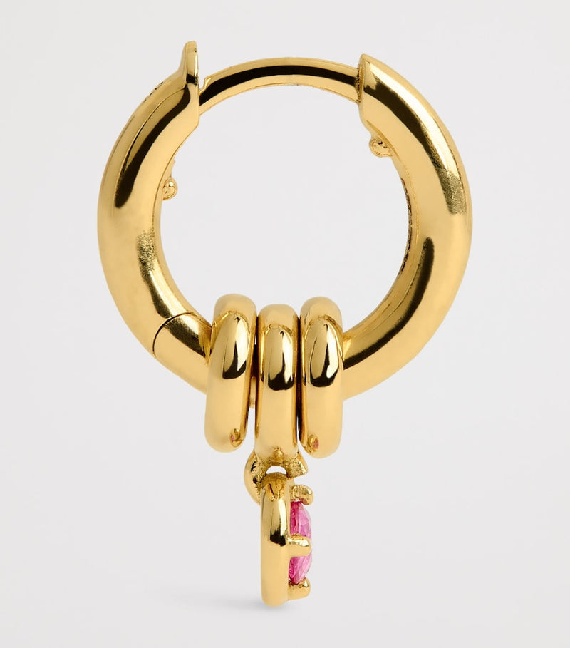 Spinelli Kilcollin Zahra hoop earrings 18kt gold pink sapphire, UK version