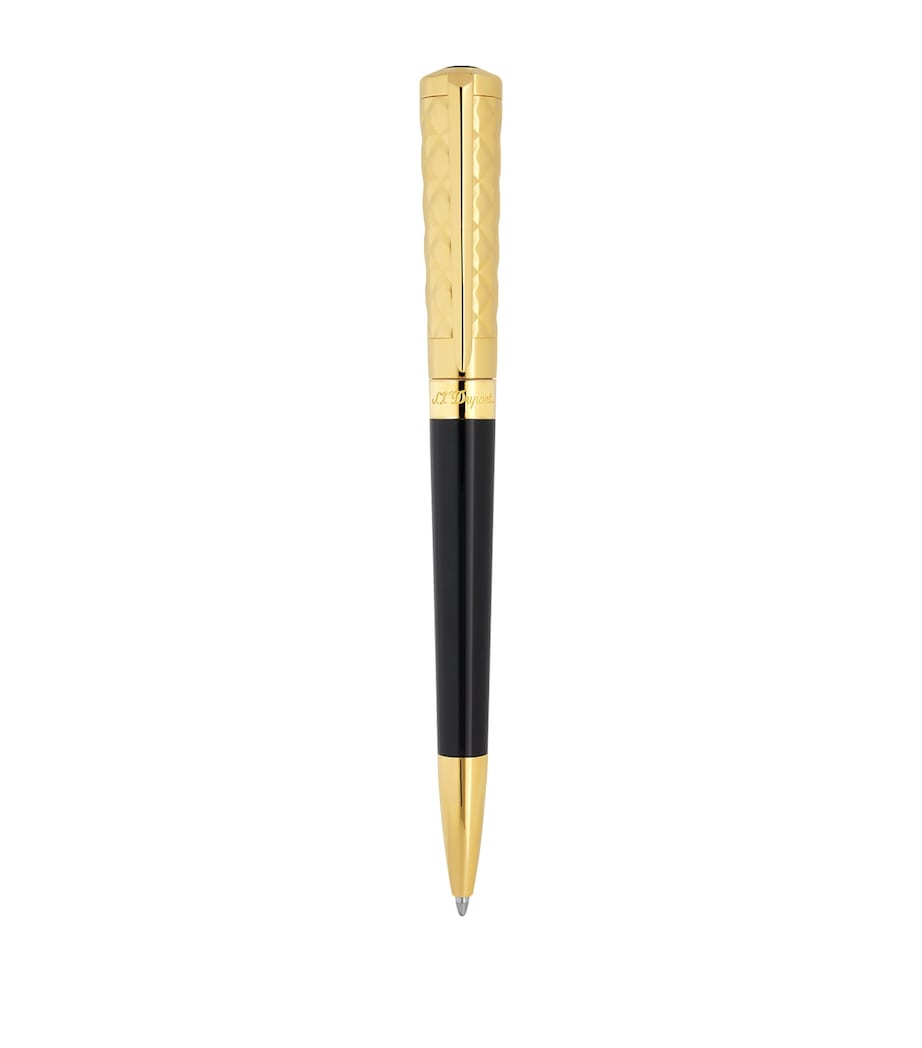 S.T. Dupont ballpoint pen with natural lacquer and palladium (British brand)