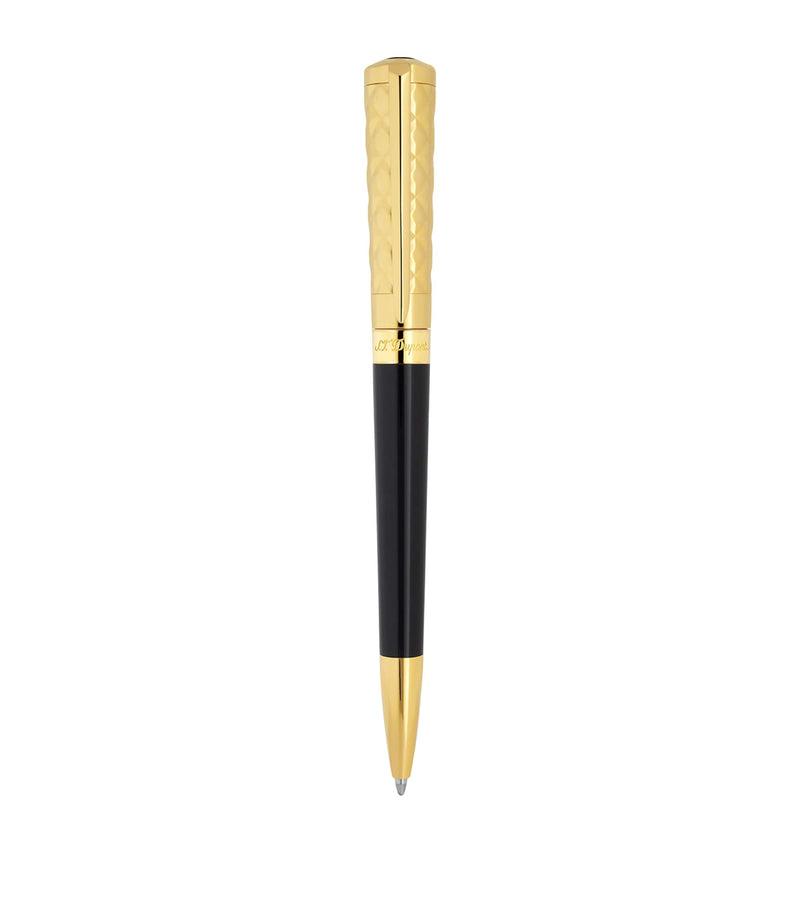 S.T. Dupont ballpoint pen with natural lacquer and palladium (British brand)