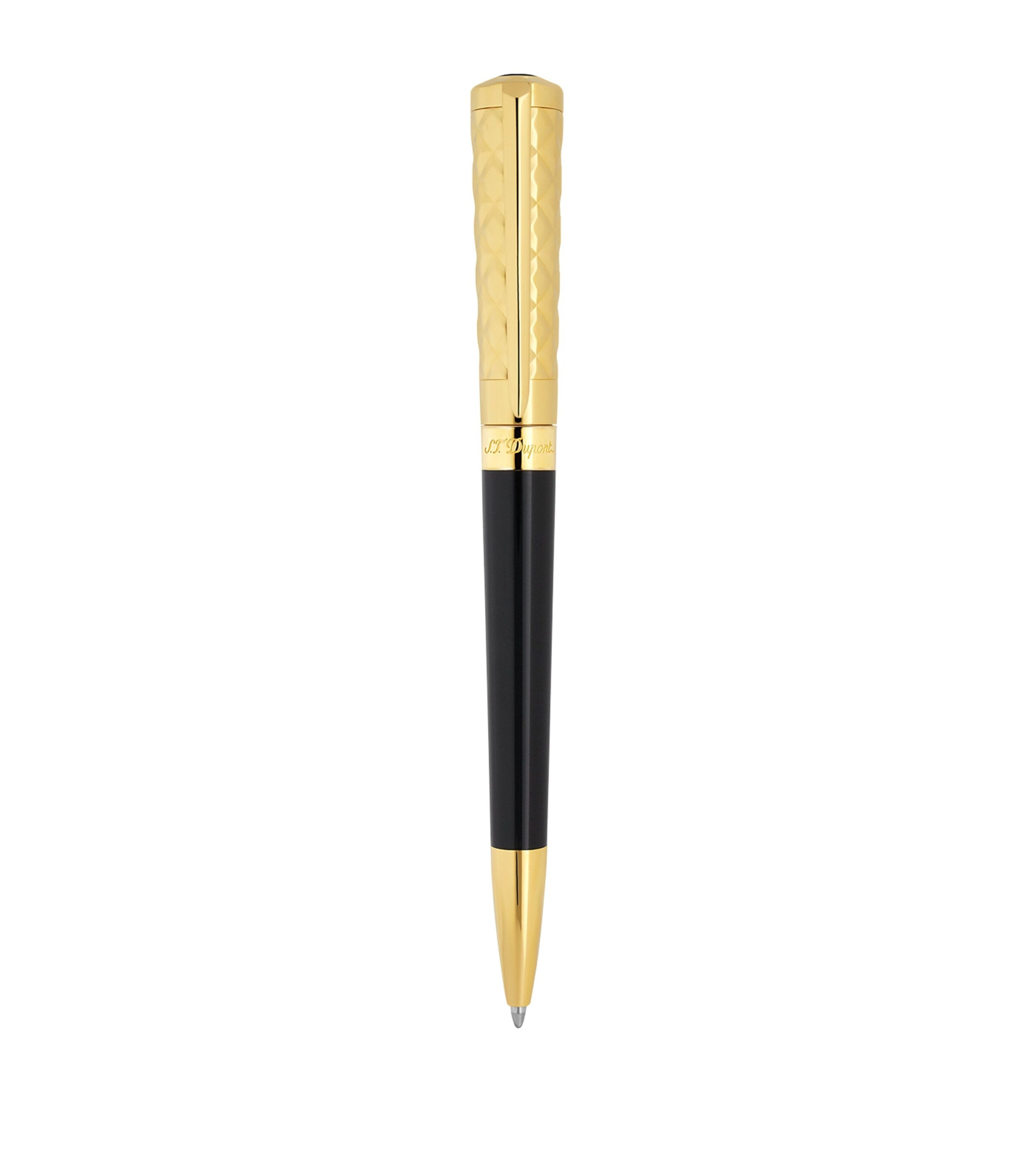 S.T. Dupont ballpoint pen with natural lacquer and palladium (British brand)