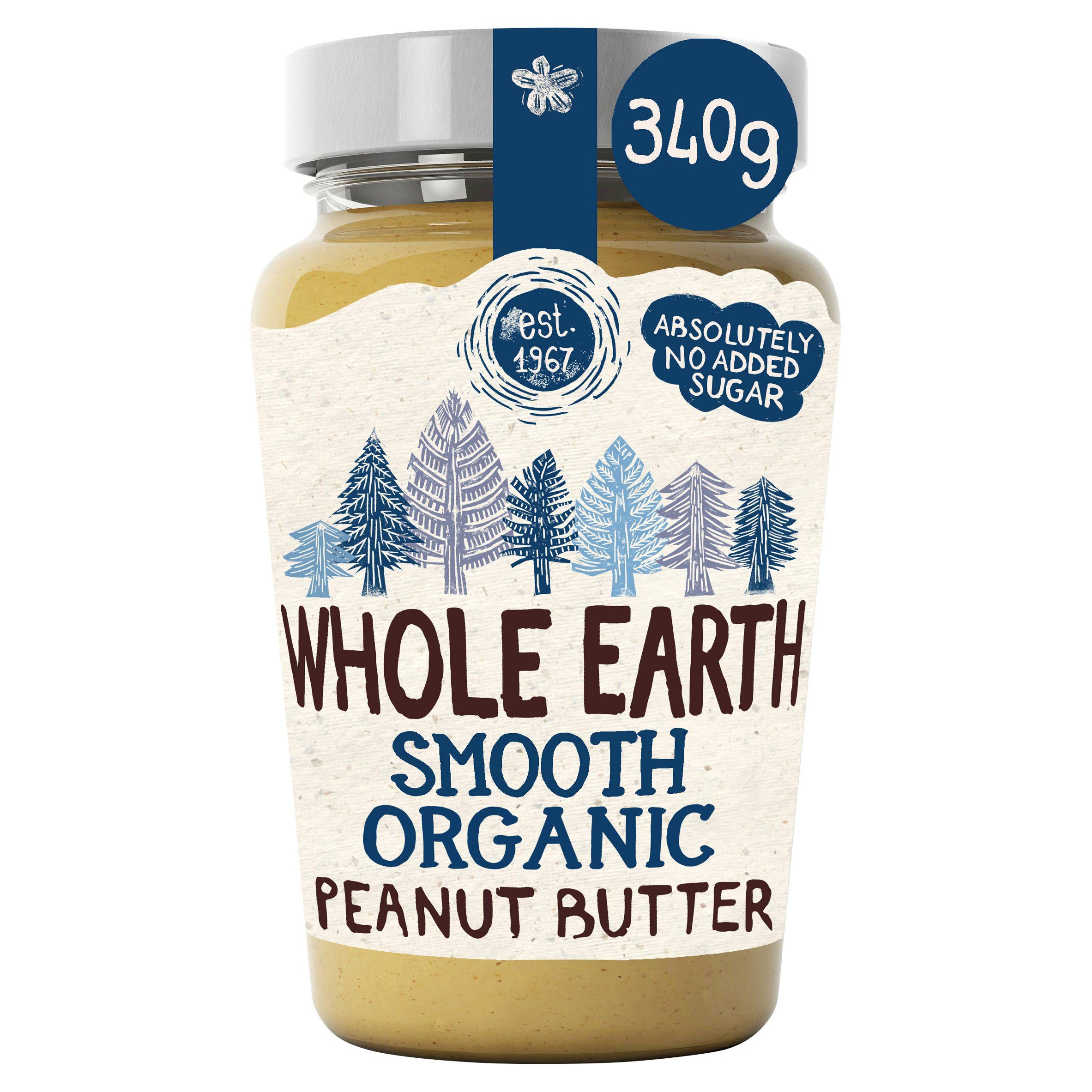 Whole Earth Organic Smooth Peanut Butter 340g Nut butter Sainsburys   