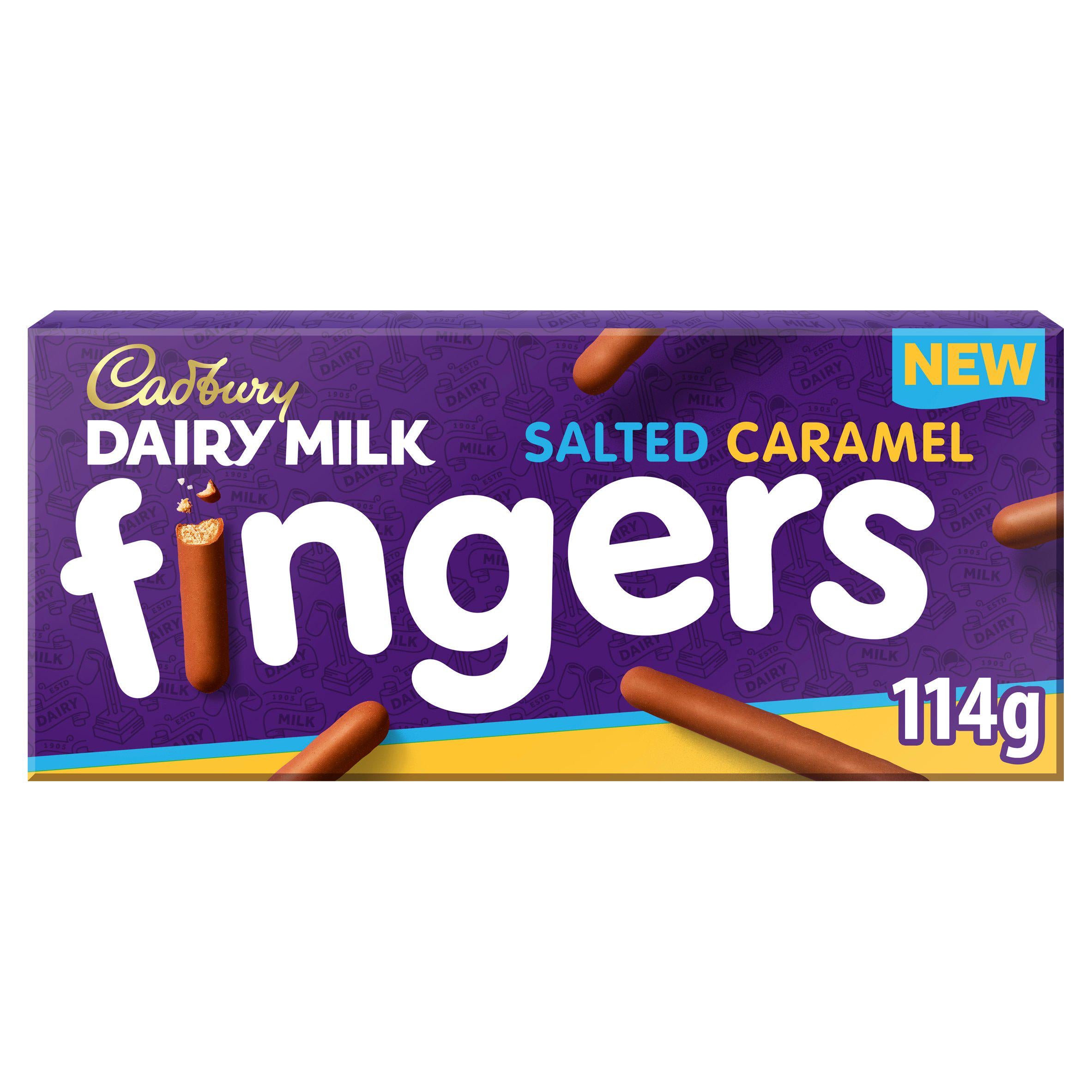 Cadbury Dairy Milk Fingers Salted Caramel Flavour 114g GOODS Sainsburys   