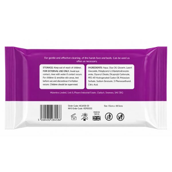 Nilaqua compostable wipes 30 pack (British brand)
